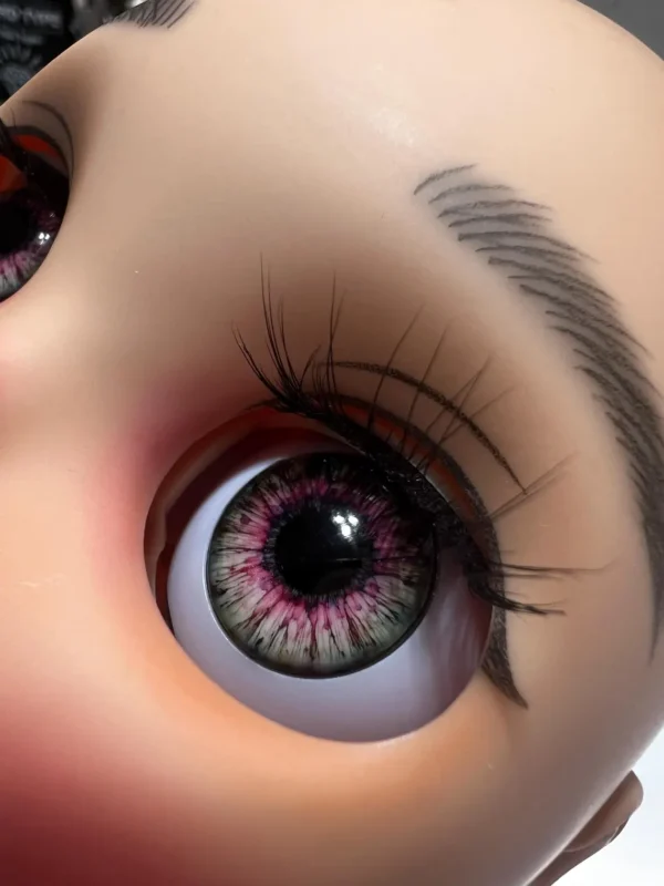 fantasy_watermelon_watercolor3 14mm Resin Eyes chips for Blythe from Virgo's Alchemy. Exclusive Fantasy Watermelon Watercolor design