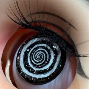 14mm Resin Eye Chips from Virgo's Alchemy, Hypnotized Best Seller design for Blythe eye chips