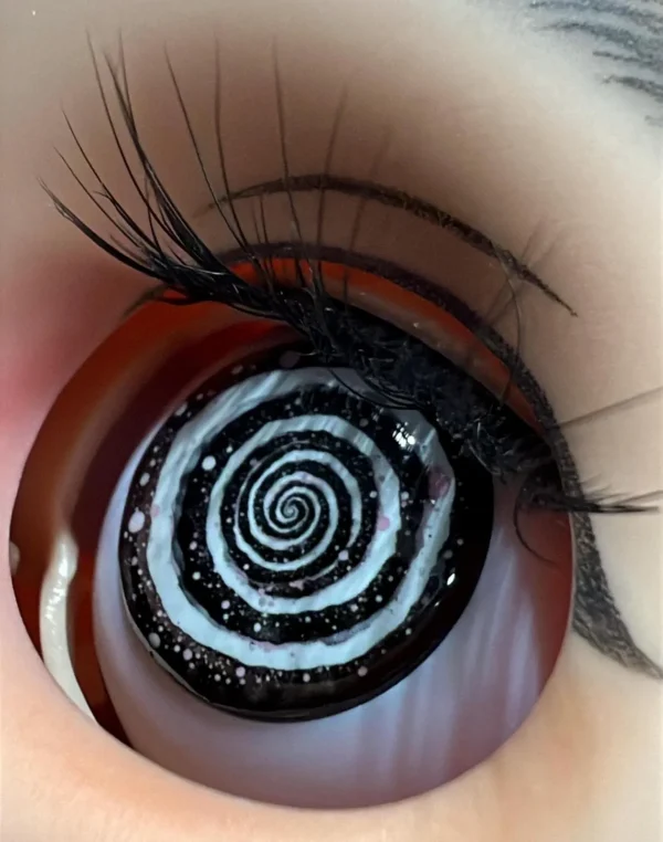 14mm Resin Eye Chips from Virgo's Alchemy, Hypnotized Best Seller design for Blythe eye chips