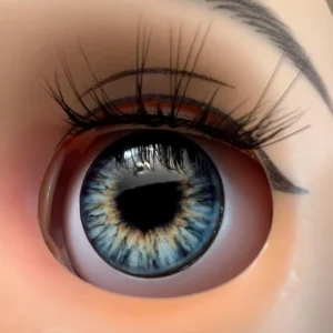 Blue Selkie 14mm resin eye chips by Virgo's Alchemy exclusive design