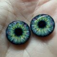 Charmed Heart 14mm Resin Handmade Eye Chips for Blythe by Virgo's Alchemy, Fantasy and Kawaii Eye Chips!