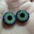 Charmed Heart 14mm Resin Handmade Eye Chips for Blythe by Virgo's Alchemy, Fantasy and Kawaii Eye Chips!