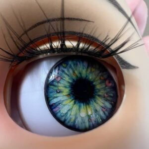 Charmed Heart 14mm Resin Handmade Eye Chips for Blythe by Virgo's Alchemy, Fantasy and Kawaii Eye Chips!