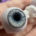Moonstone Magick unique original fantasy style 14mm eye chip design by Virgo's Alchemy.